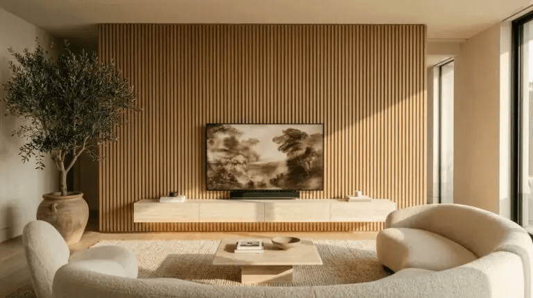 Hand-finished wood and natural materials