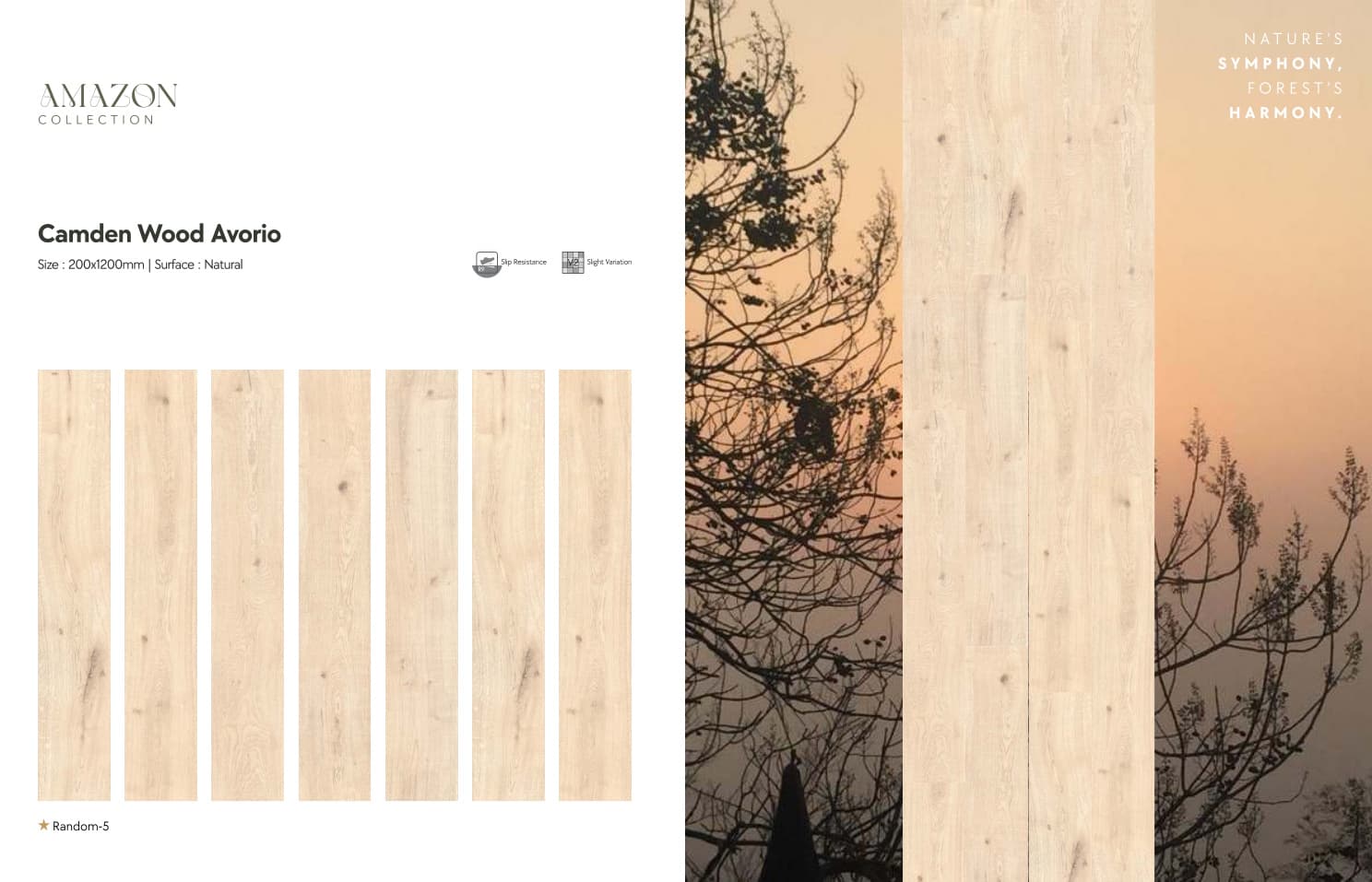 Amazon Camden Wood Avorio 200x1200mm