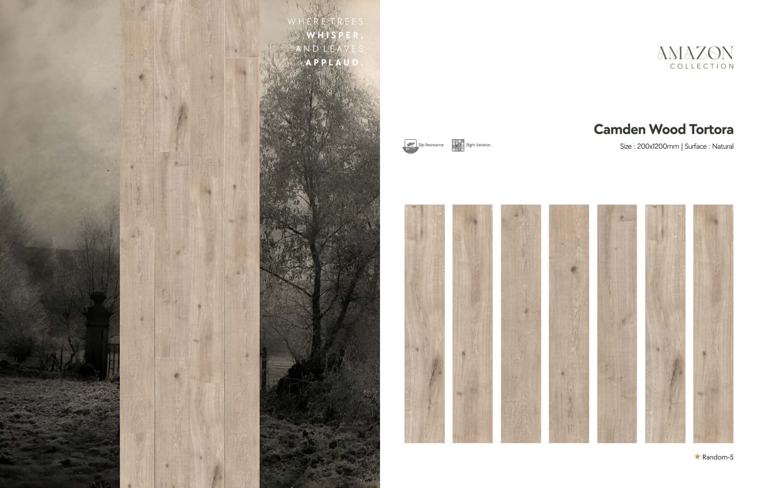 Amazon Camden Wood Tortora 200x1200mm