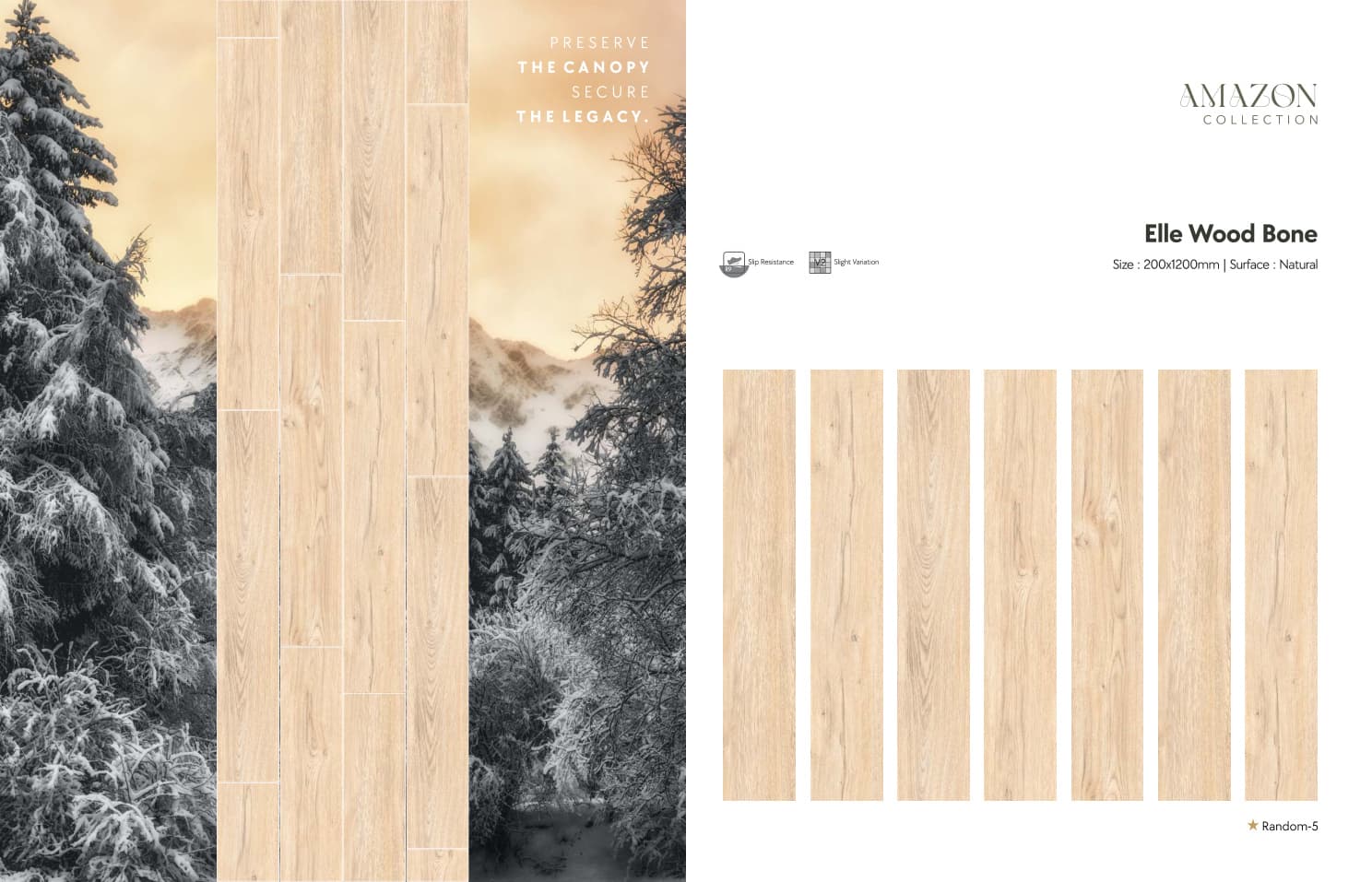 Amazon Elle Wood Bone 200x1200mm