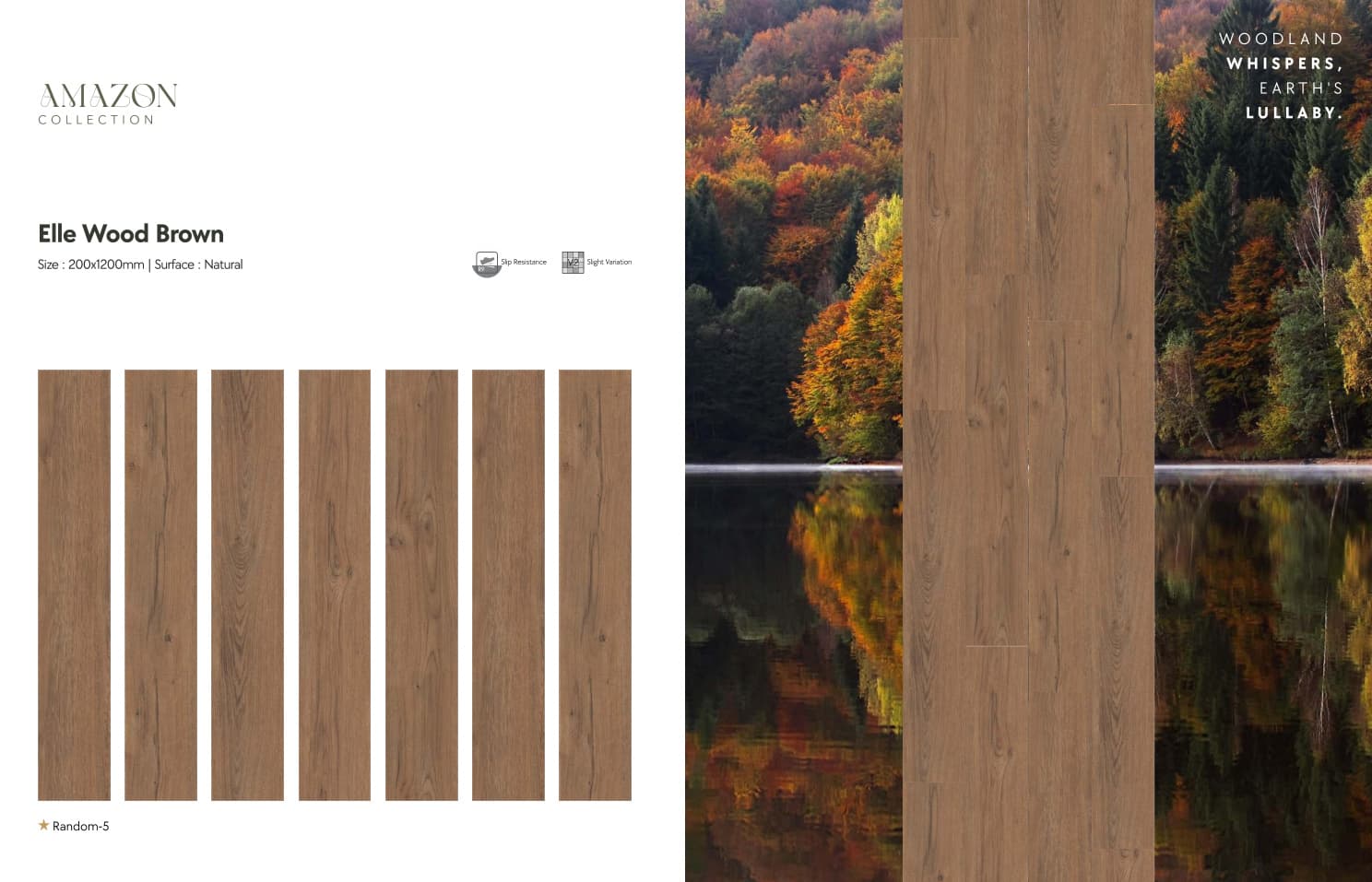 Amazon Elle Wood Brown 200x1200mm