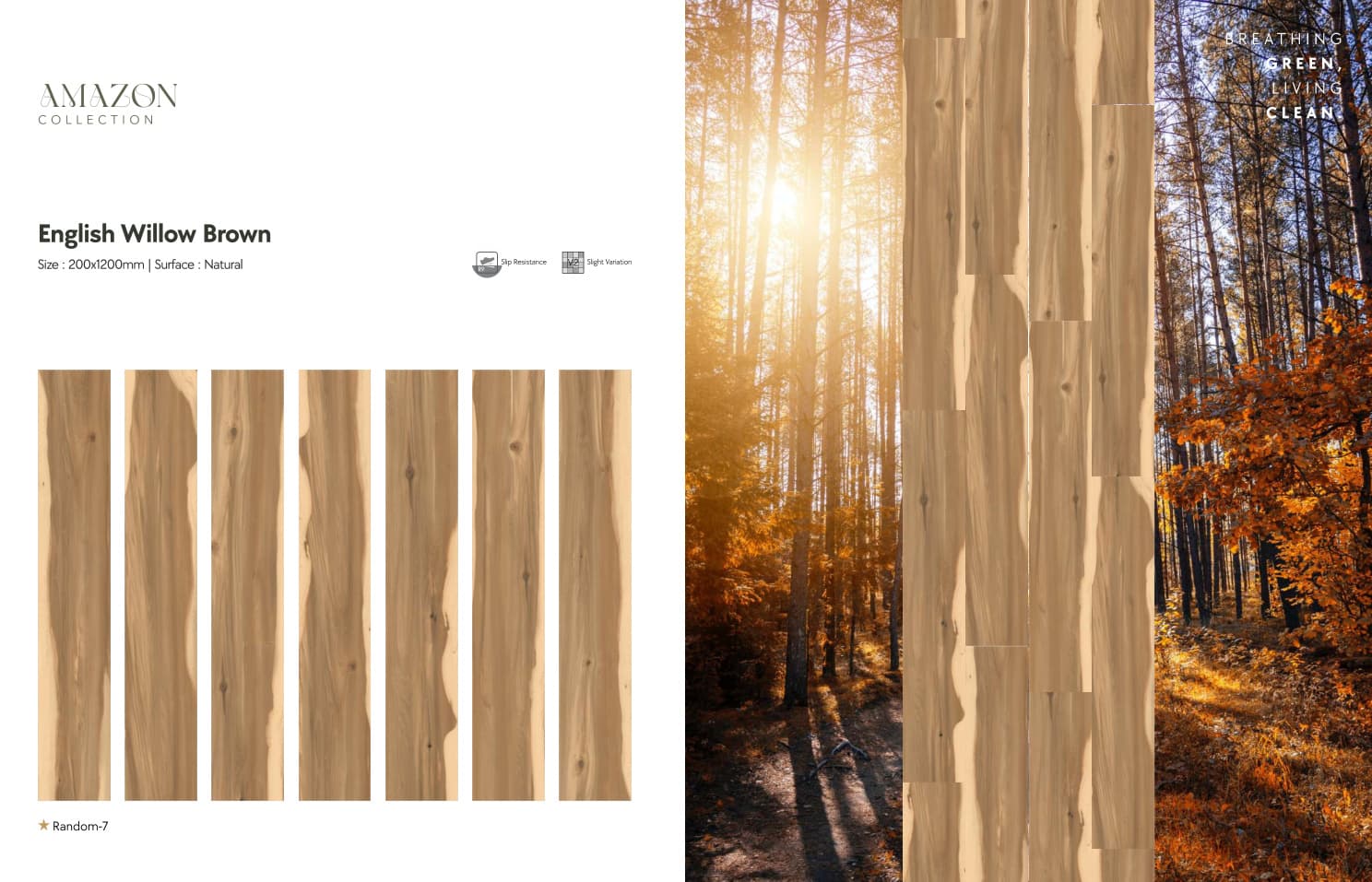 Amazon English Willow Brown 200x1200mm