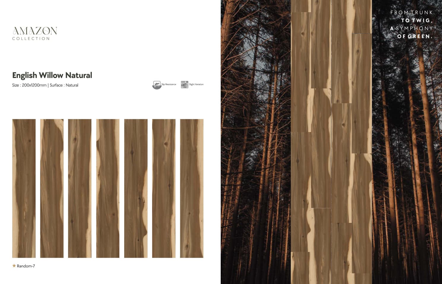 Amazon English Willow Natural 200x1200mm