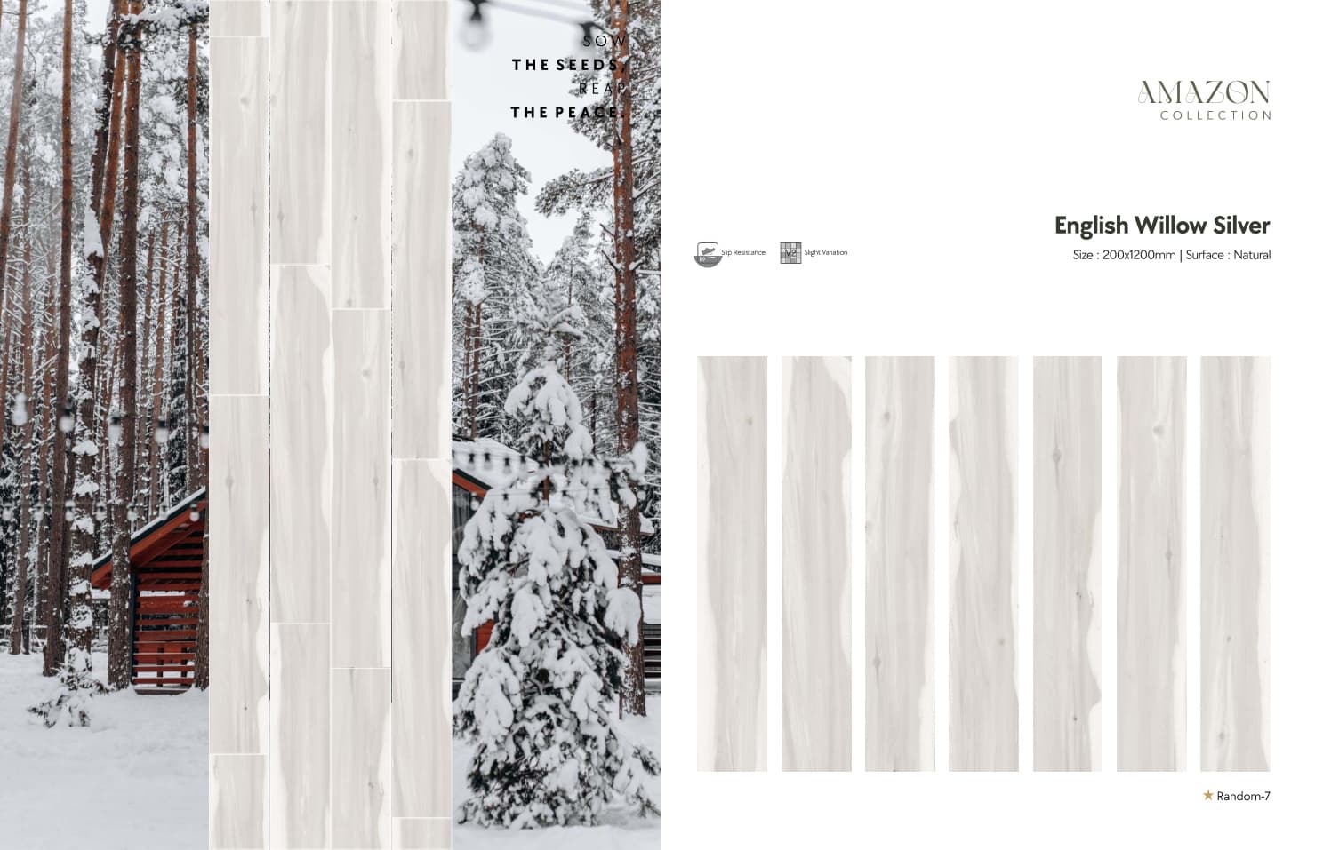 Amazon English Willow Silver 200x1200mm