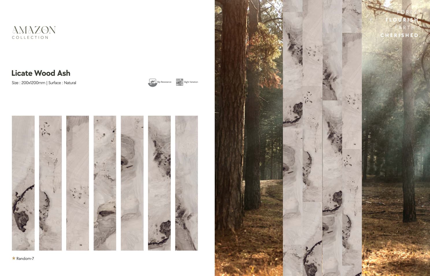 Amazon Licate Wood Ash 200x1200mm