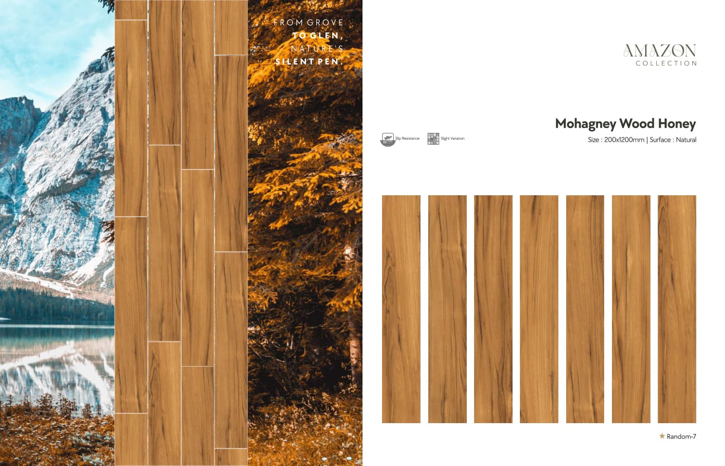 Amazon Mohagney Wood Honey 200x1200mm