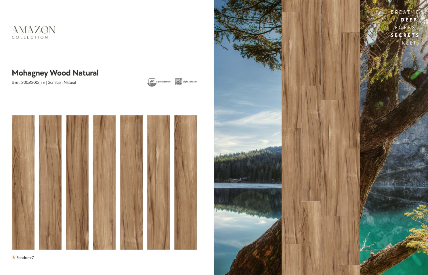 Amazon Mohagney Wood Natural 200x1200mm