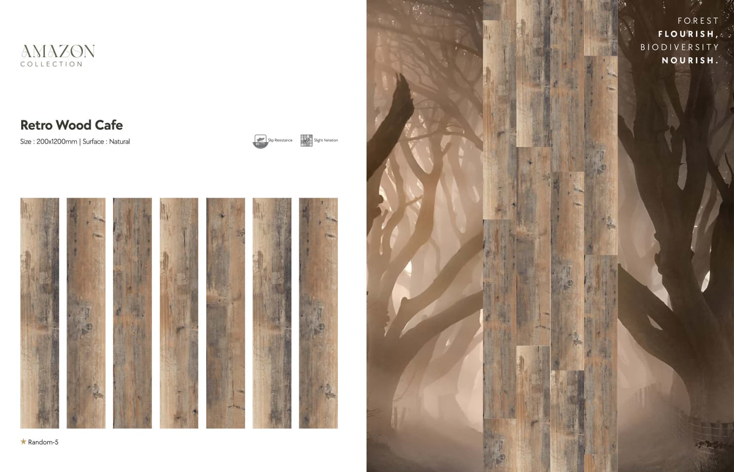 Amazon Retro Wood Cafe 200x1200mm