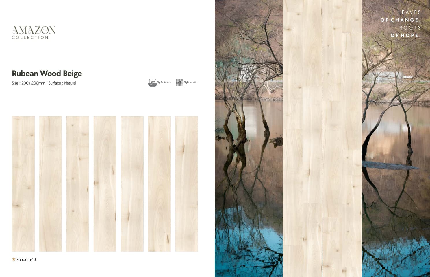 Amazon Rubean Wood Beige 200x1200mm