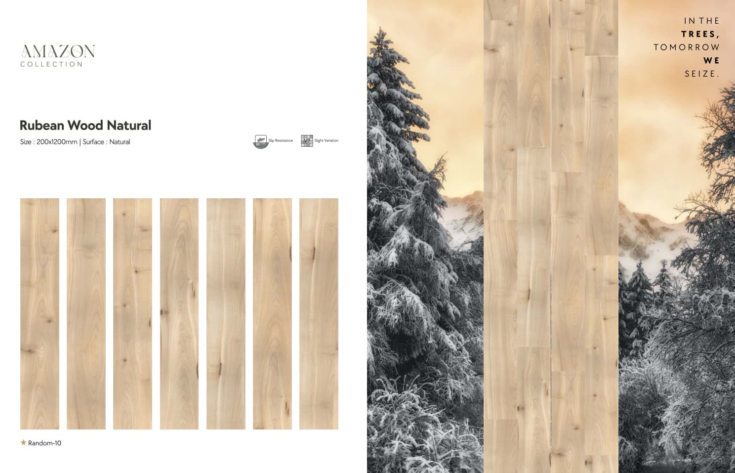 Amazon Rubean Wood Natural 200x1200mm