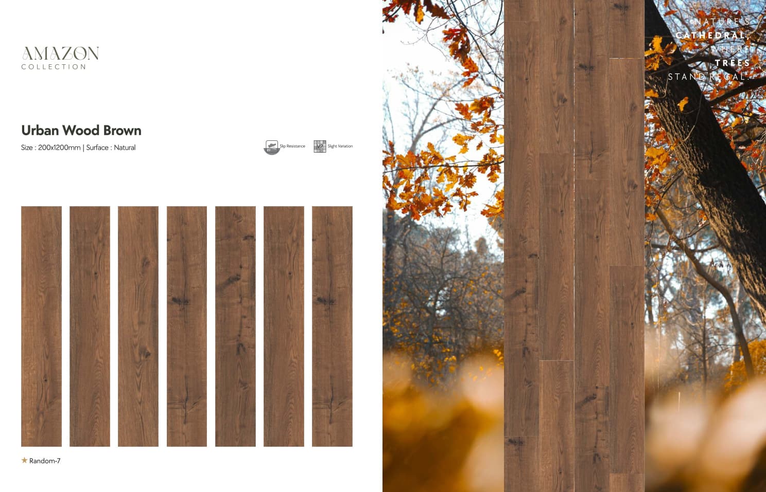 Amazon Urban Wood Brown 200x1200mm