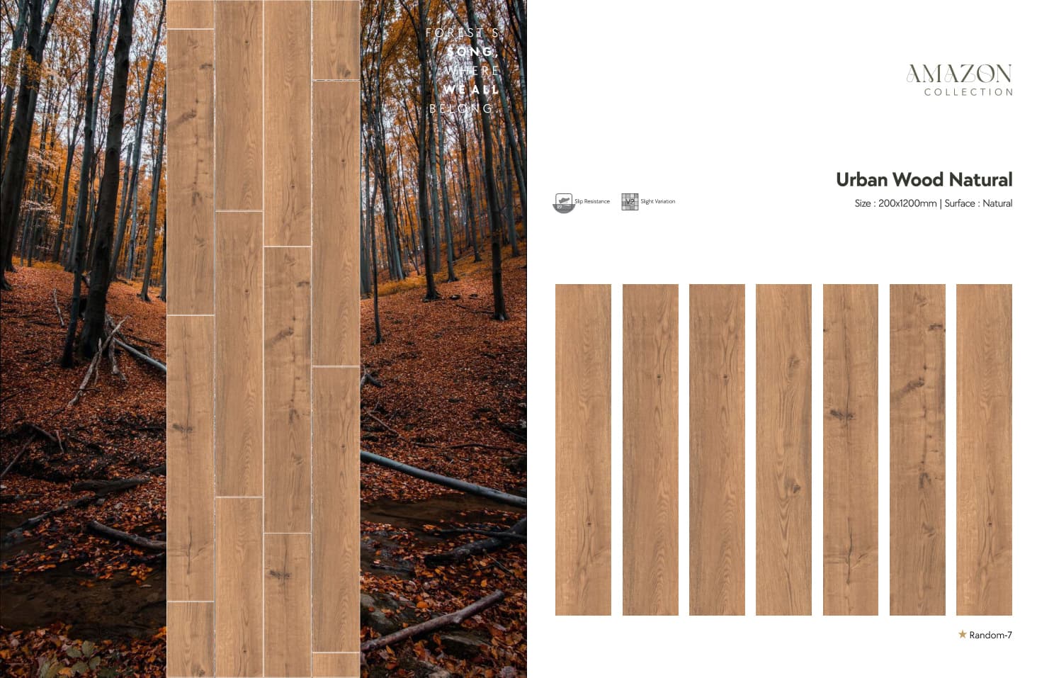 Amazon Urban Wood Natural 200x1200mm