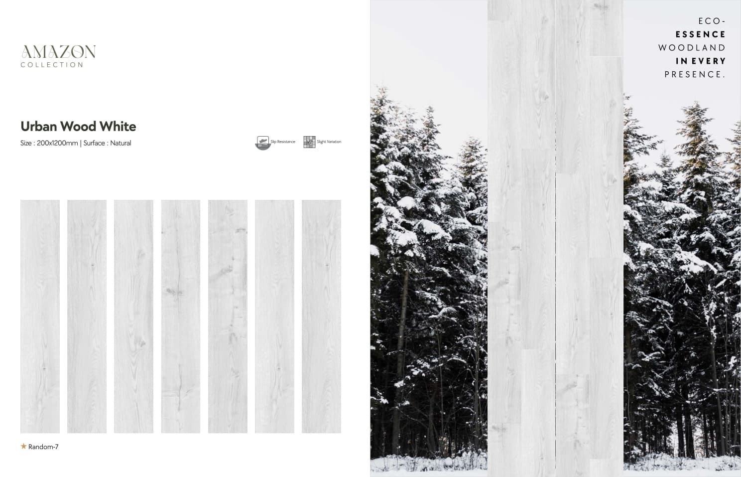 Amazon Urban Wood White 200x1200mm
