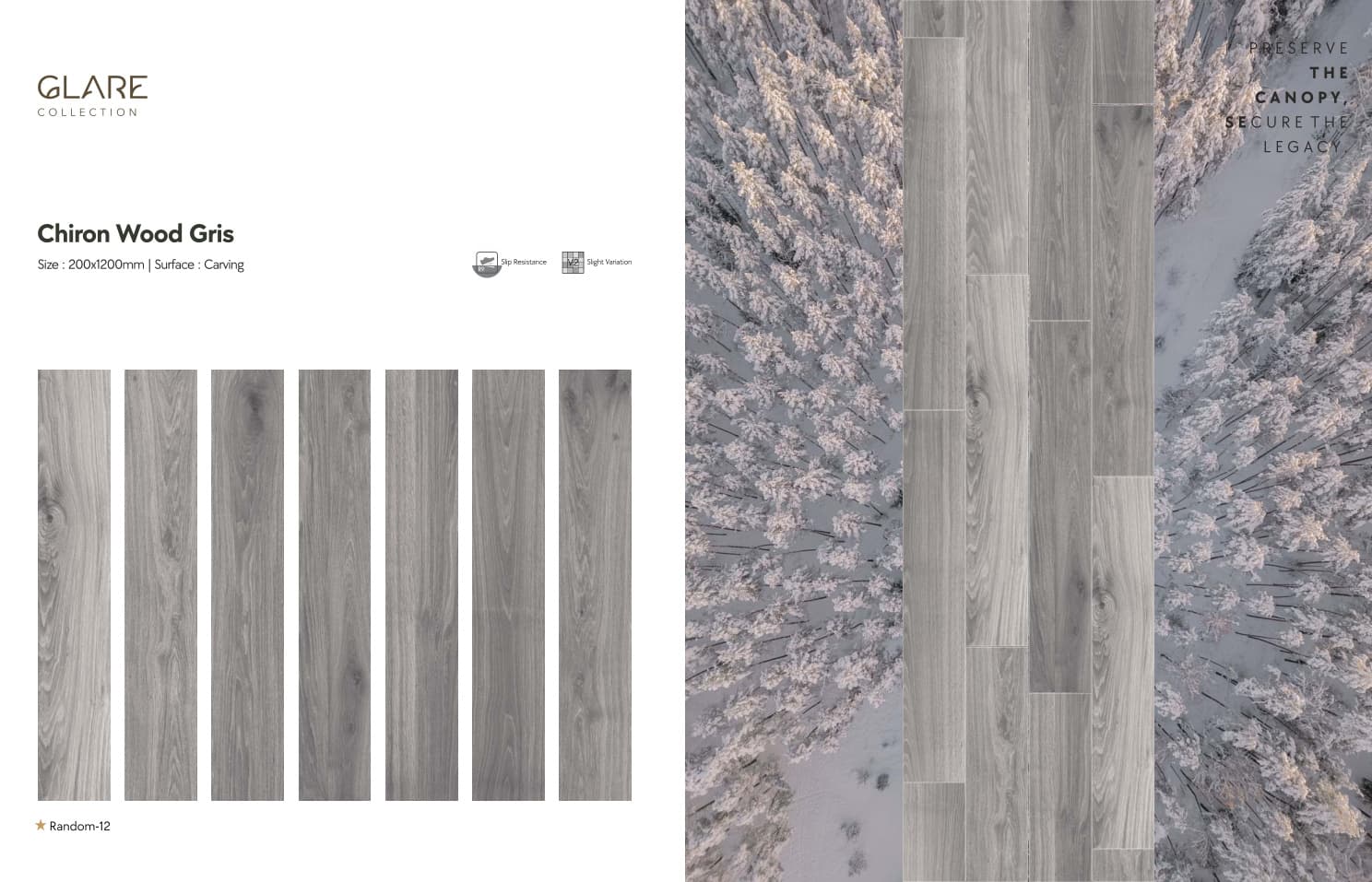 Glare Chiron Wood Gris 200x1200mm