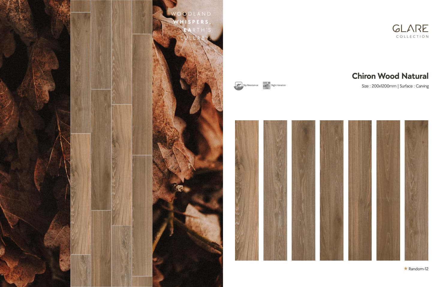 Glare Chiron Wood Natural 200x1200mm