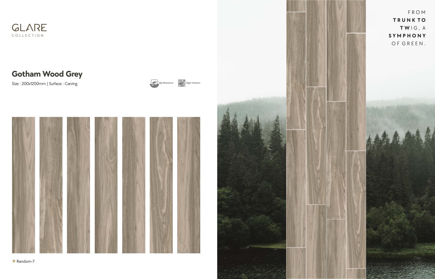 Glare Gotham Wood Grey 200x1200mm