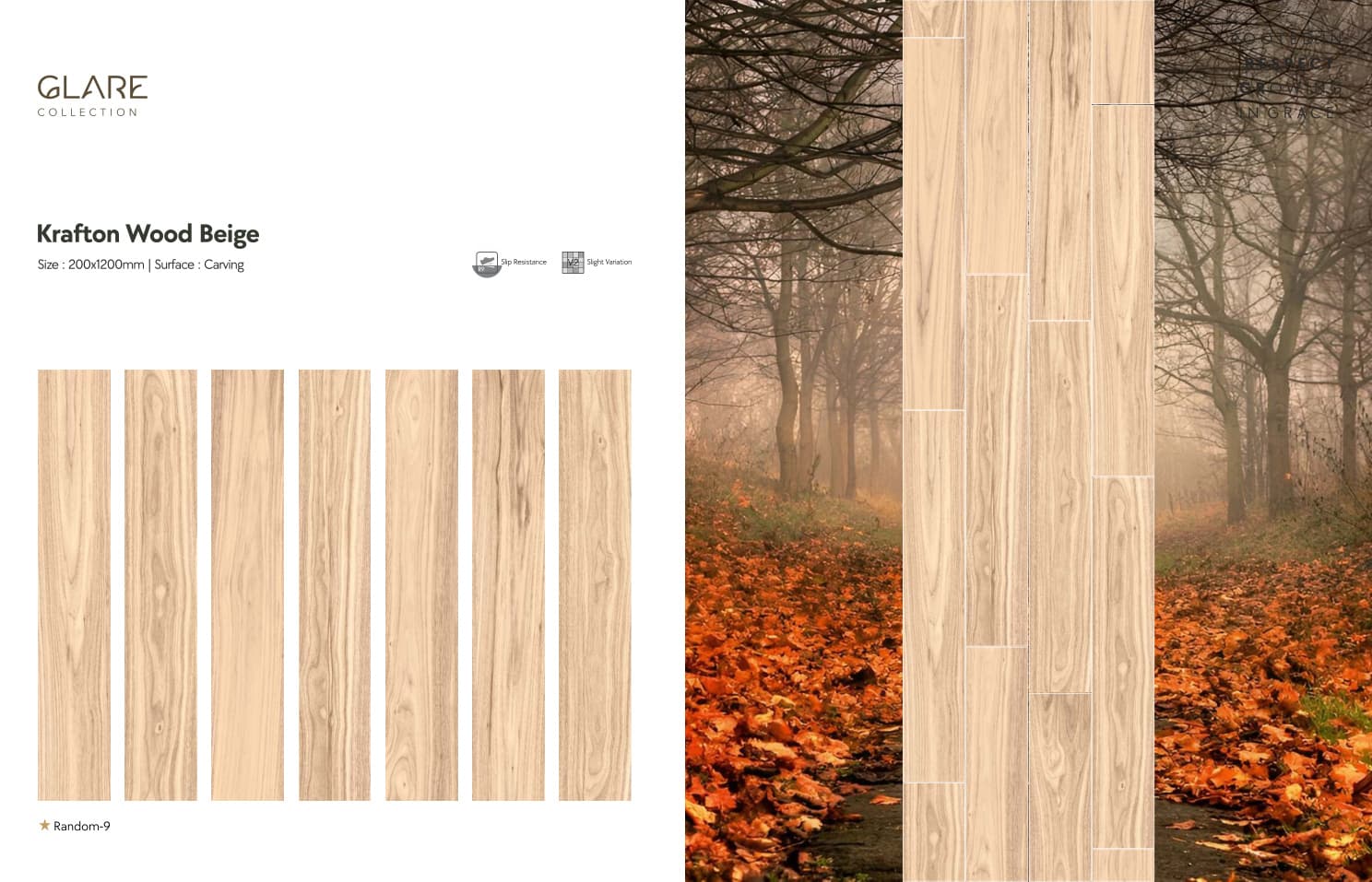 Glare Krafton Wood Beige 200x1200mm