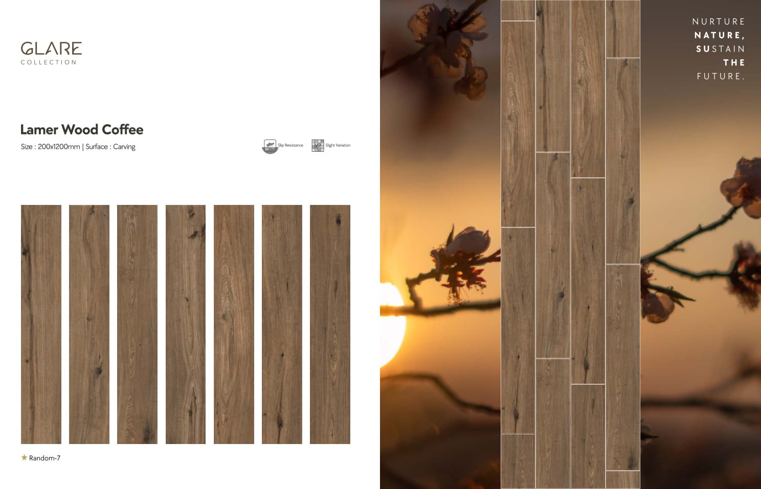 Glare Lamer Wood Coffee 200x1200mm