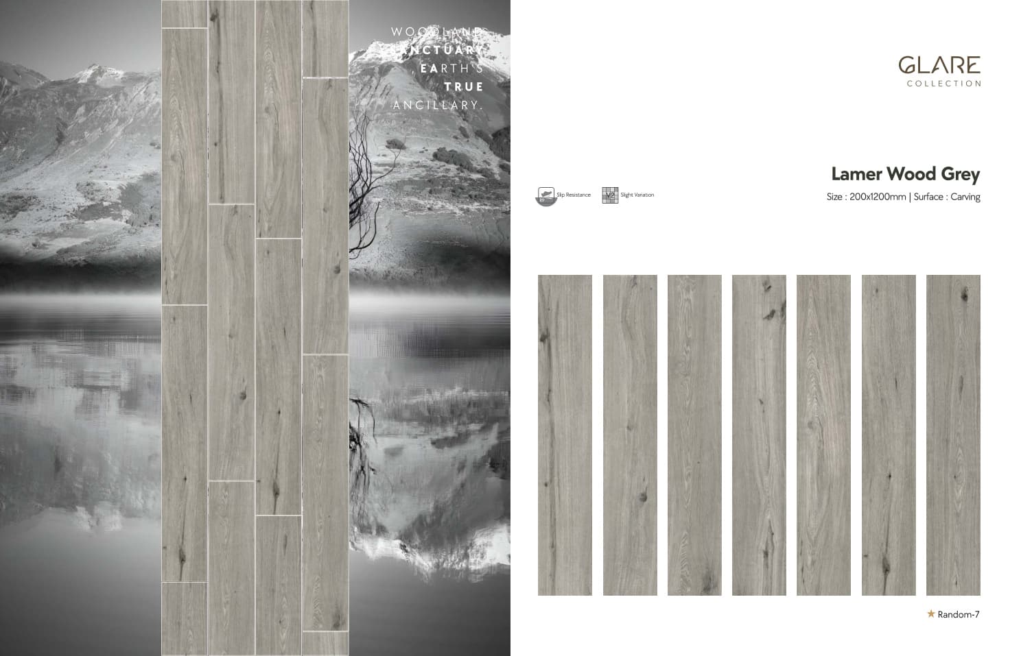 Glare Lamer Wood Grey 200x1200mm