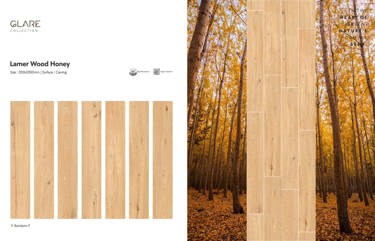 Glare Lamer Wood Honey 200x1200mm
