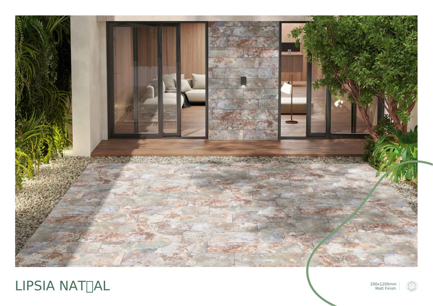 Exterior Stone Lipsia Natoal 200x1200mm
