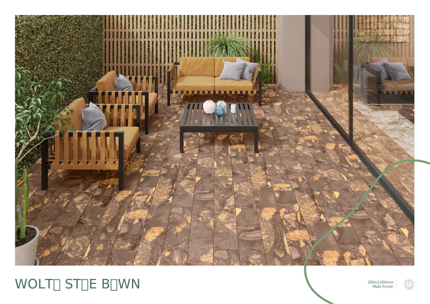 Exterior Stone Woltste Bwn 200x1200mm