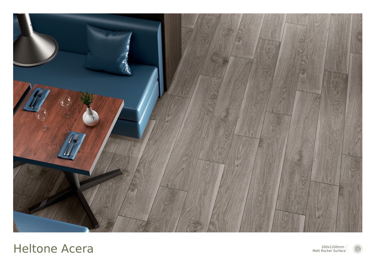 Matt Rocker Wood Heltone Acera 200x1200mm