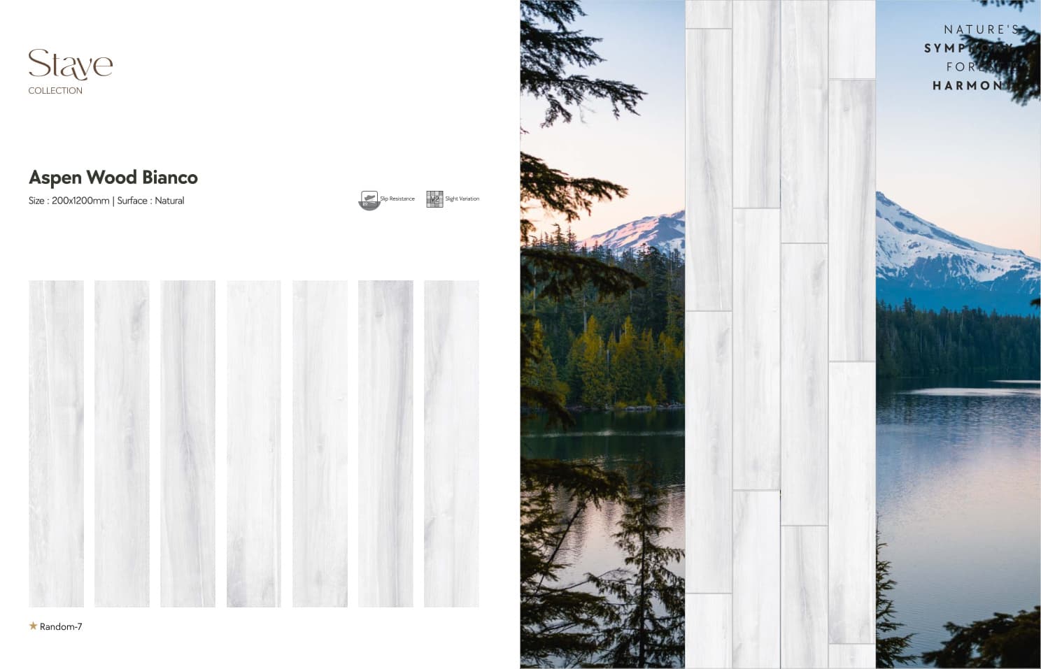 Stave Aspen Wood Bianco 200x1200mm