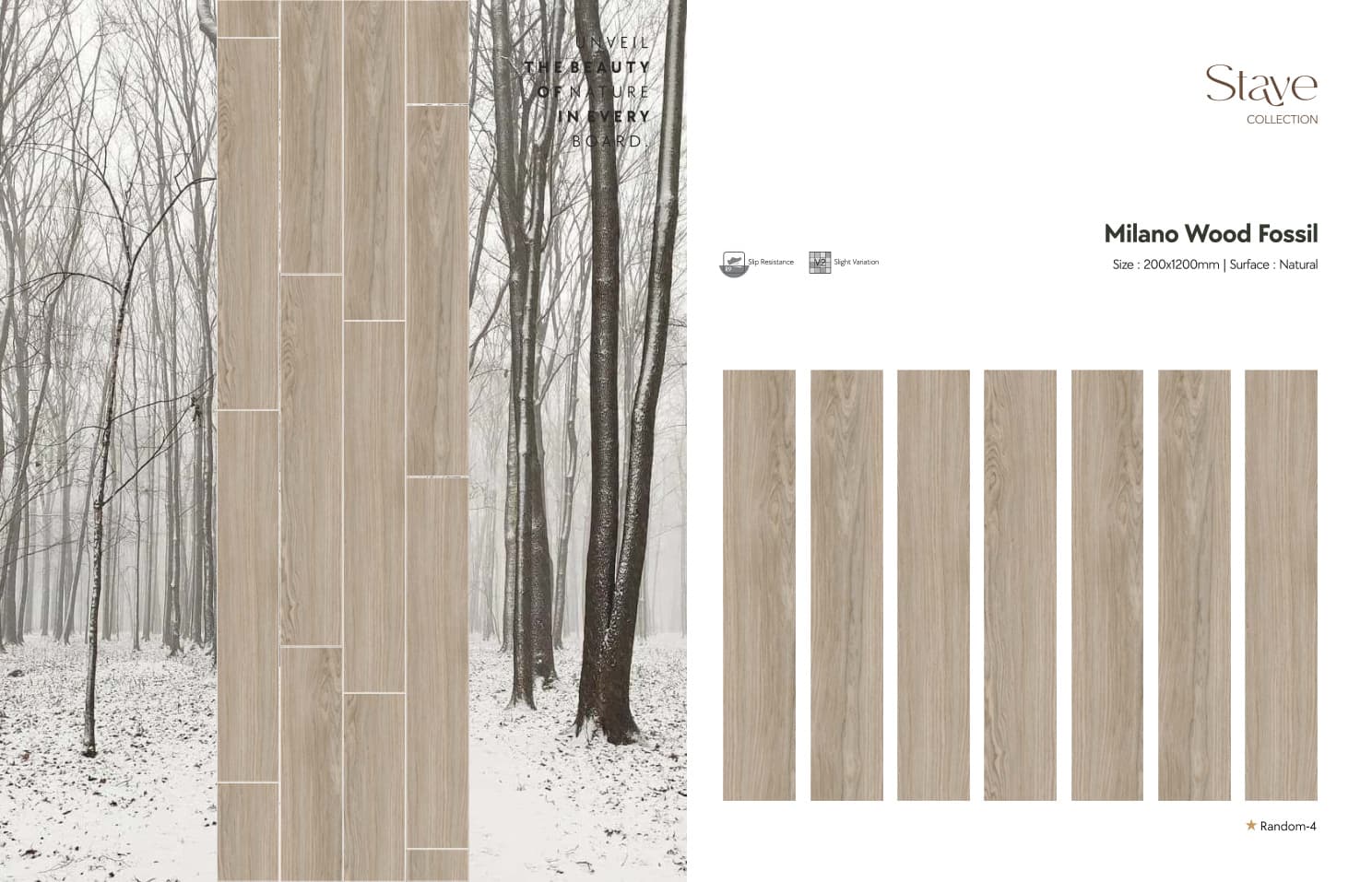 Stave Milano Wood Fossil 200x1200mm