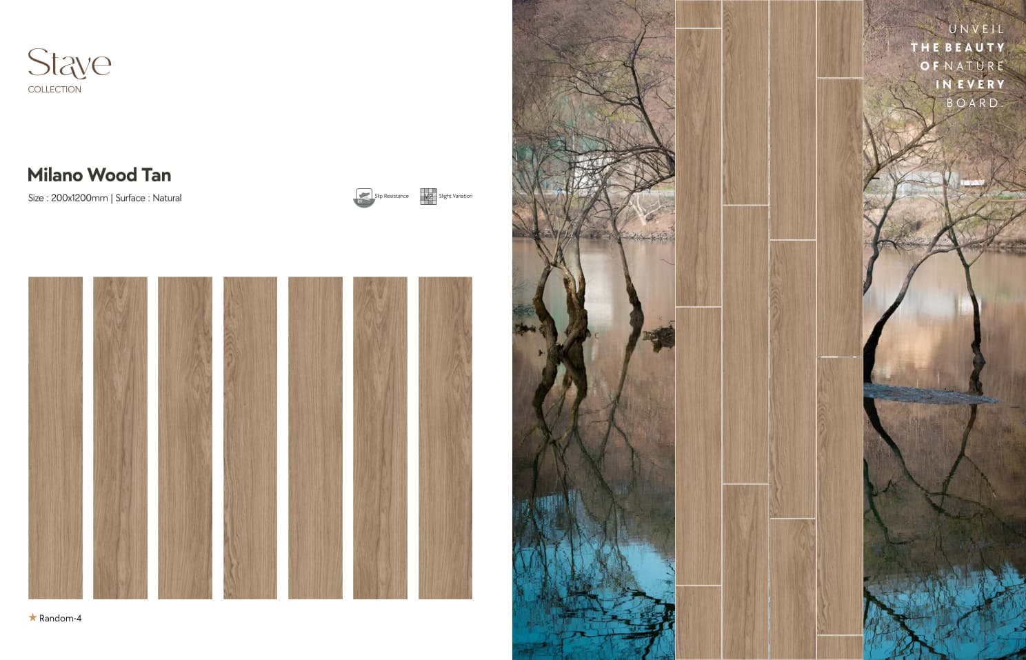 Stave Milano Wood Tan 200x1200mm
