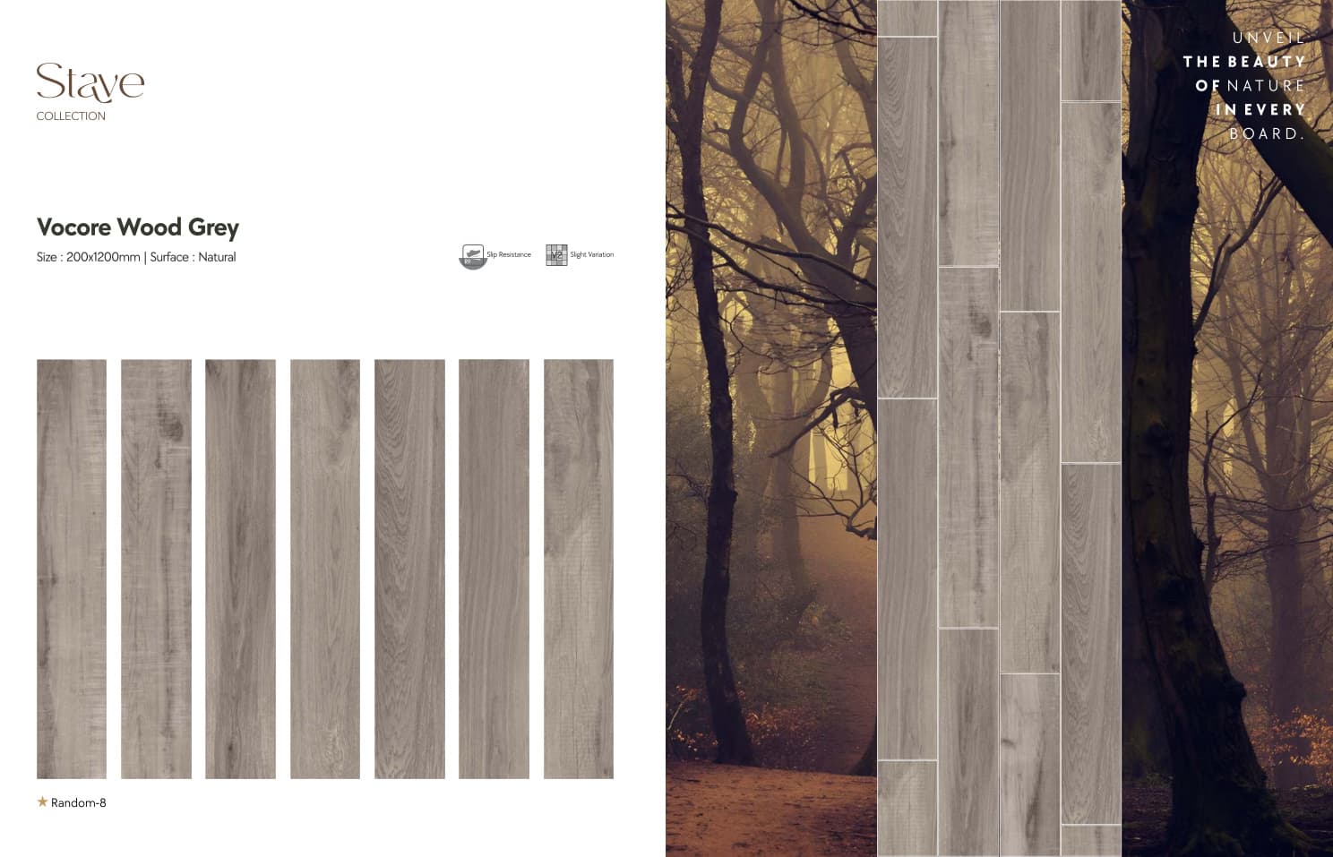 Stave Vocore Wood Grey 200x1200mm