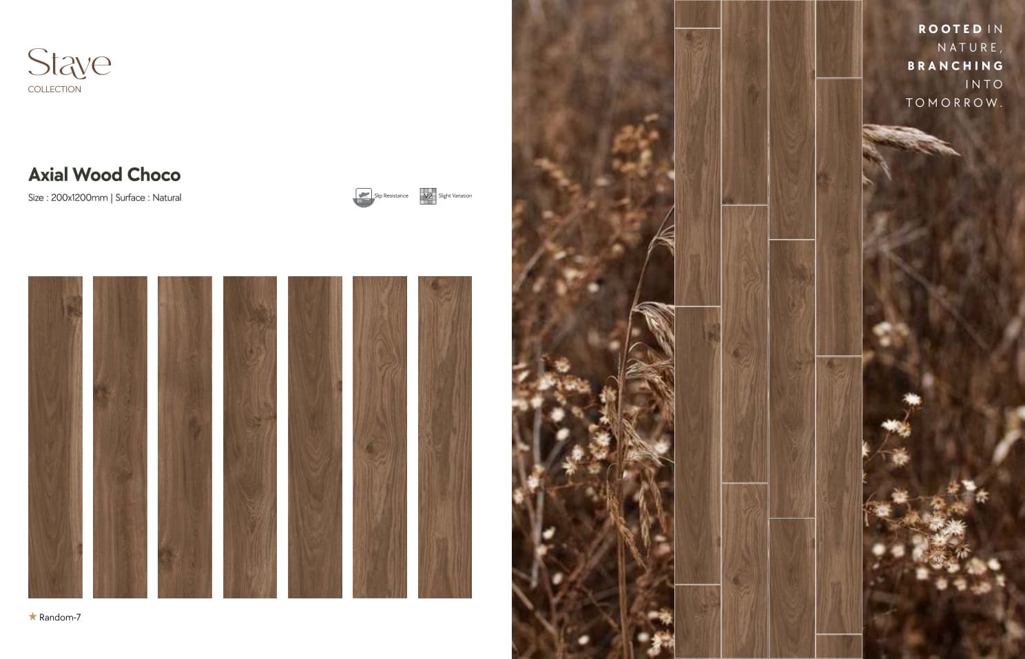 Stave Axial Wood Choco 200x1200mm