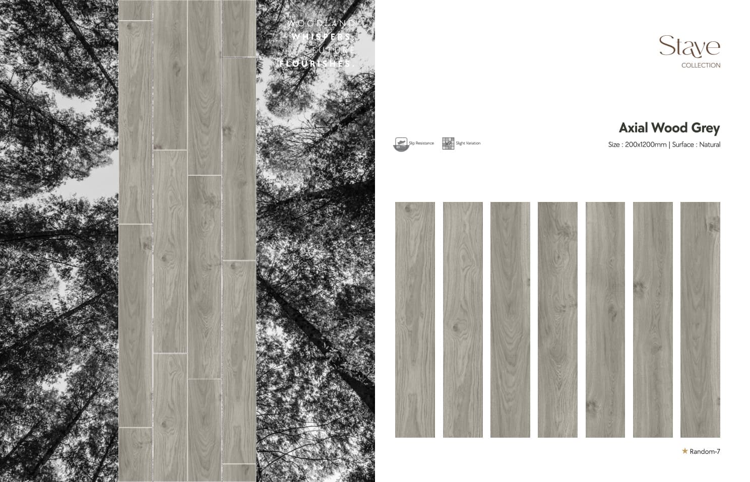 Stave Axial Wood Grey 200x1200mm