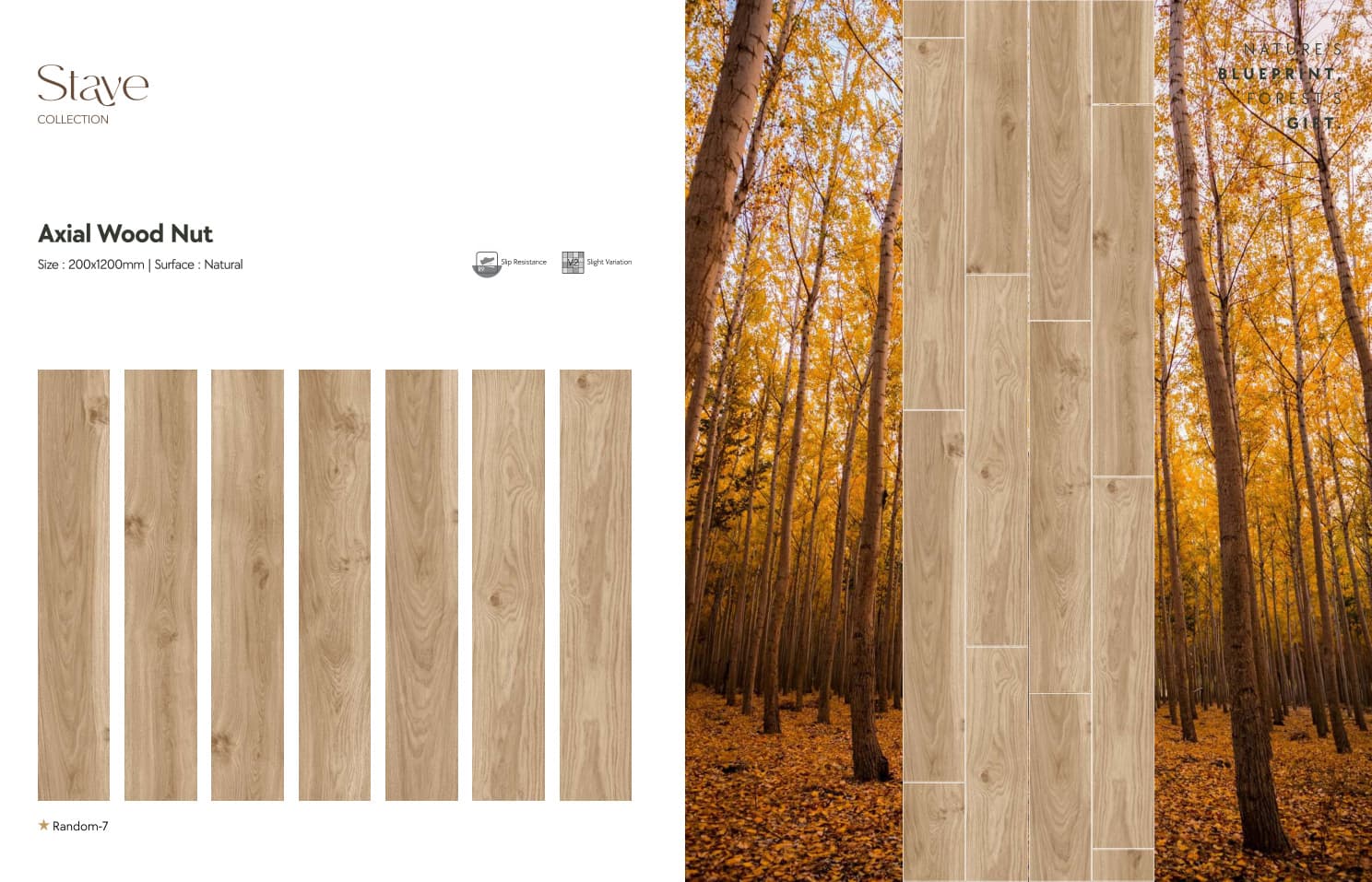 Stave Axial Wood Nut 200x1200mm