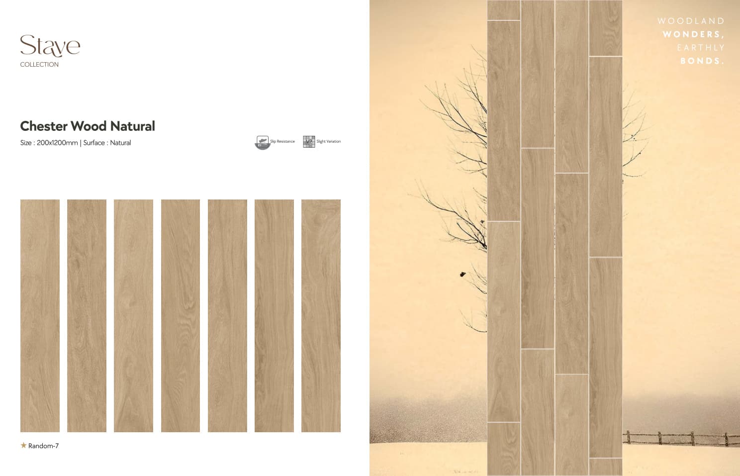 Stave Chester Wood Natural 200x1200mm