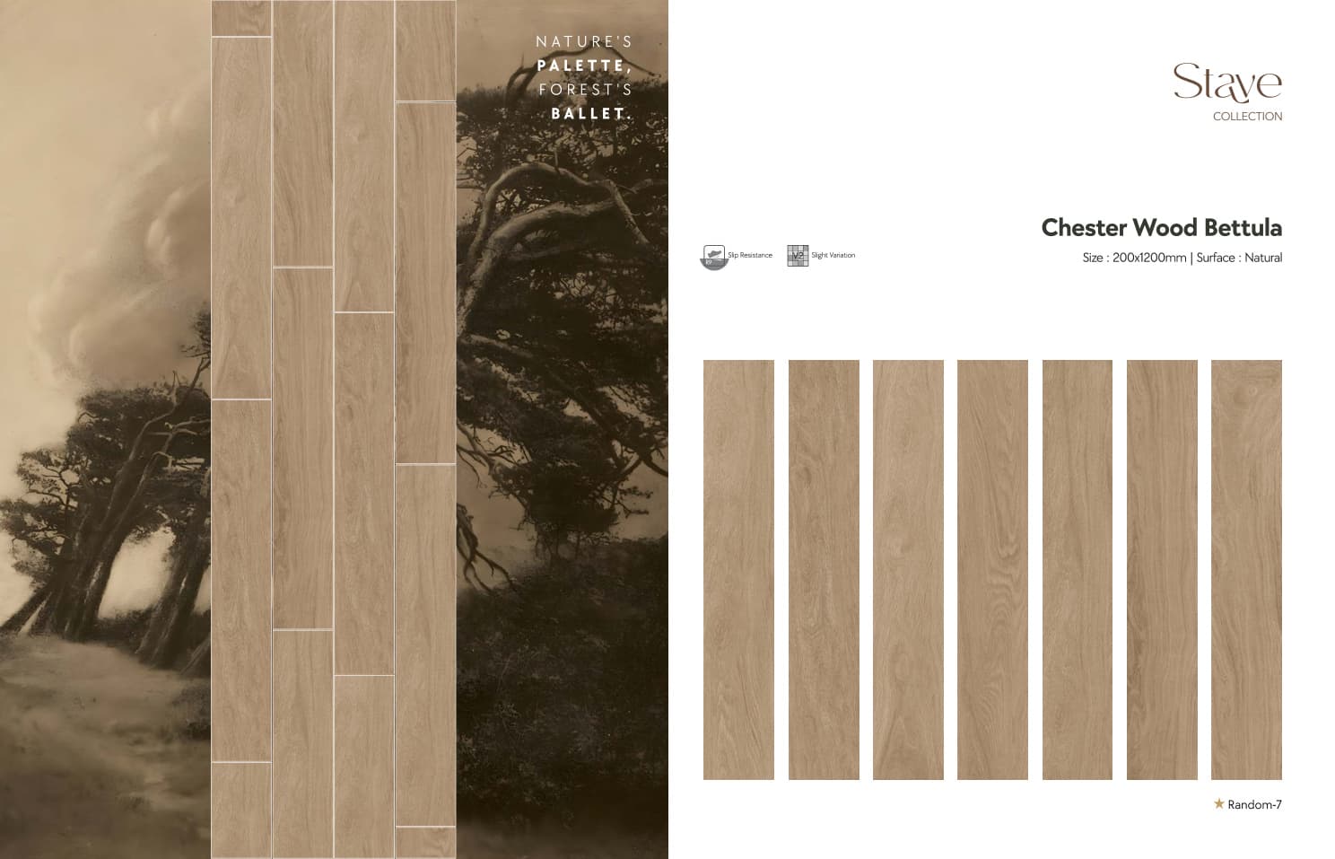 Stave Chester Wood Bettula 200x1200mm