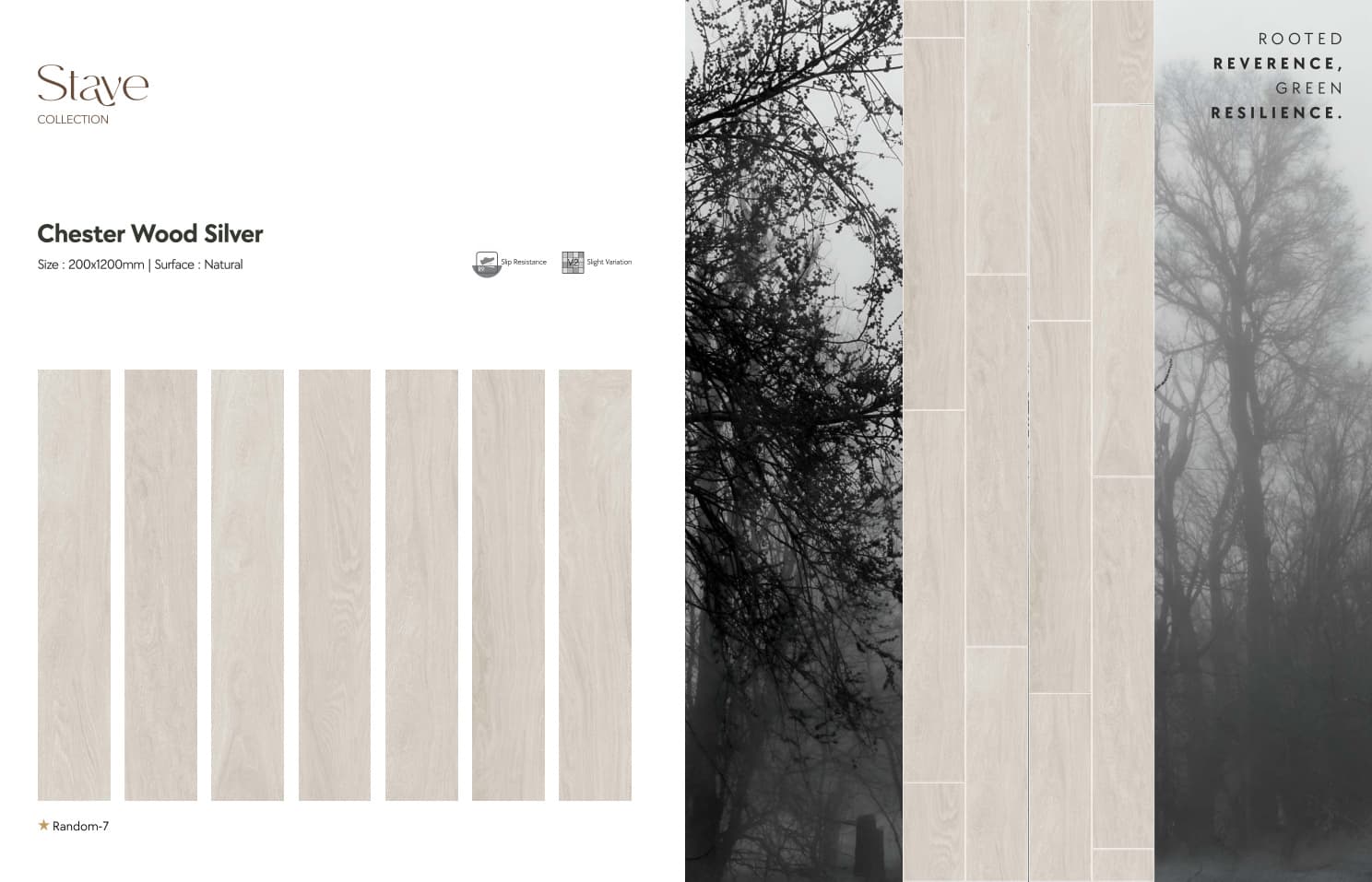 Stave Chester Wood Silver 200x1200mm