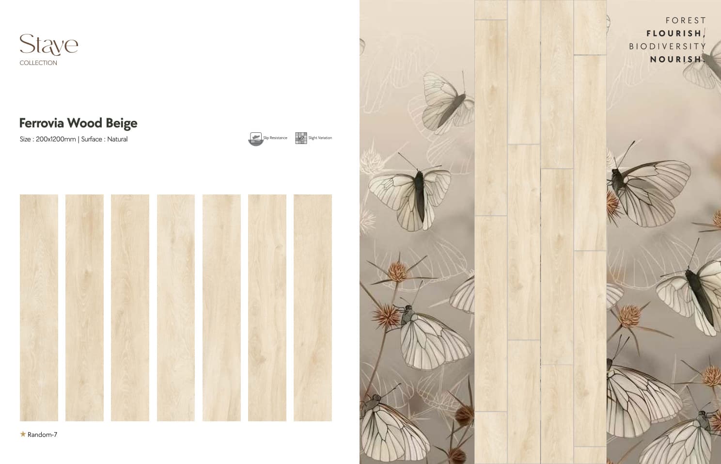 Stave Ferrovia Wood Beige 200x1200mm