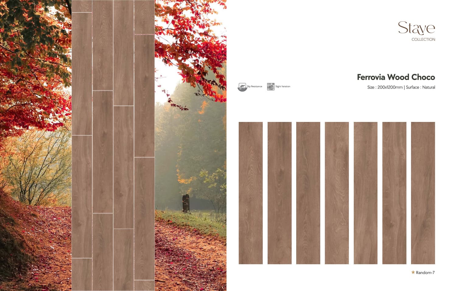 Stave Ferrovia Wood Choco 200x1200mm