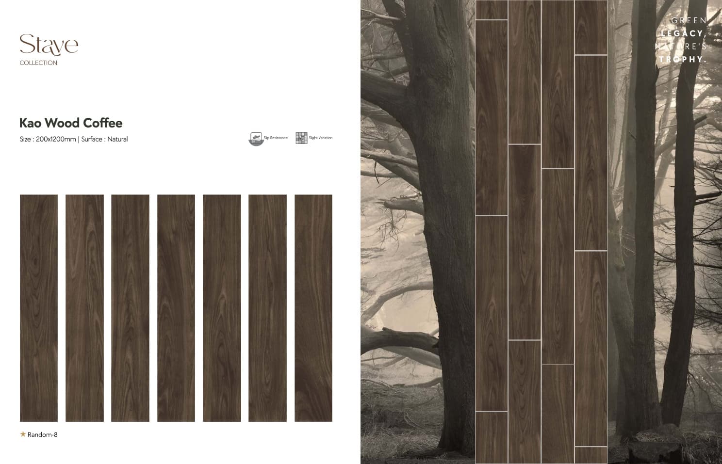 Stave Kao Wood Coffee 200x1200mm