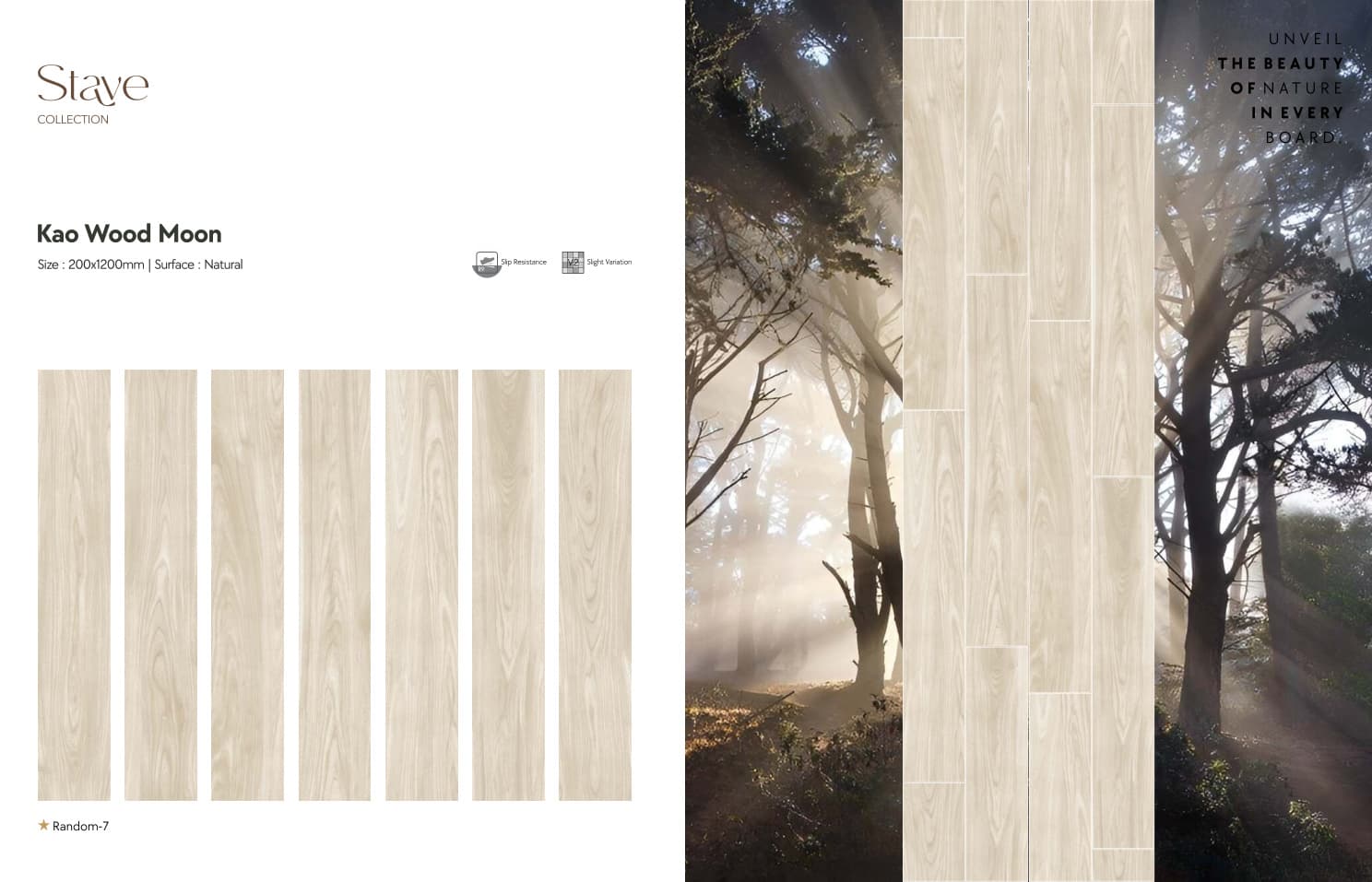 Stave Kao Wood Moon 200x1200mm