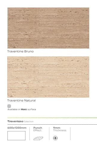 Travertino Travertine Bruno 600x1200mm