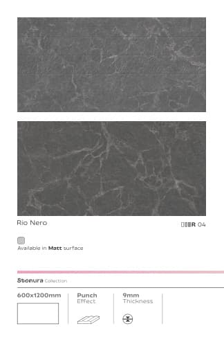 Stonura Rio Nero 600x1200mm