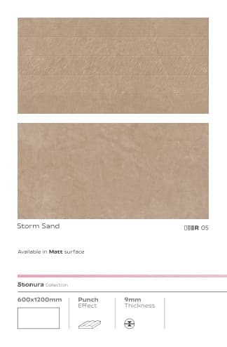 Stonura Storm Sand 600x1200mm