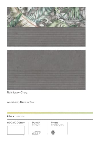 Flora Rainbow Grey 600x1200mm
