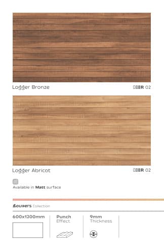 Louvers Logger Bronze 600x1200mm