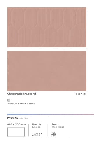 Pastel Chromatic Mustard 600x1200mm