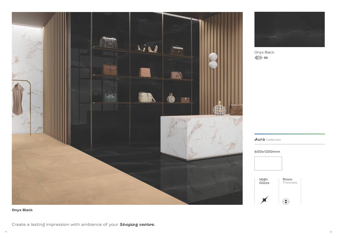 Aura Onyx Black 600x1200mm