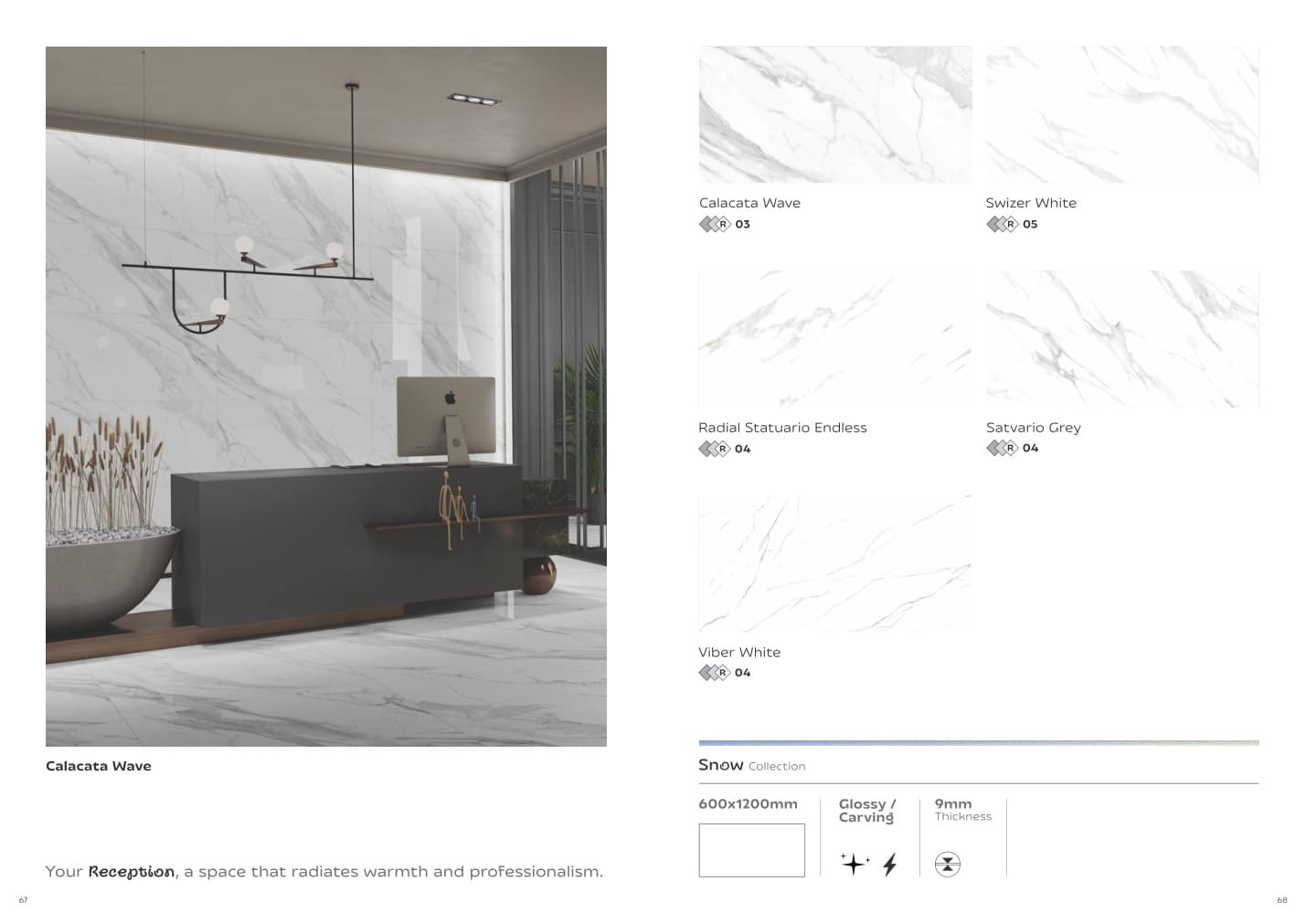 Snow Calacatta Wave 600x1200mm