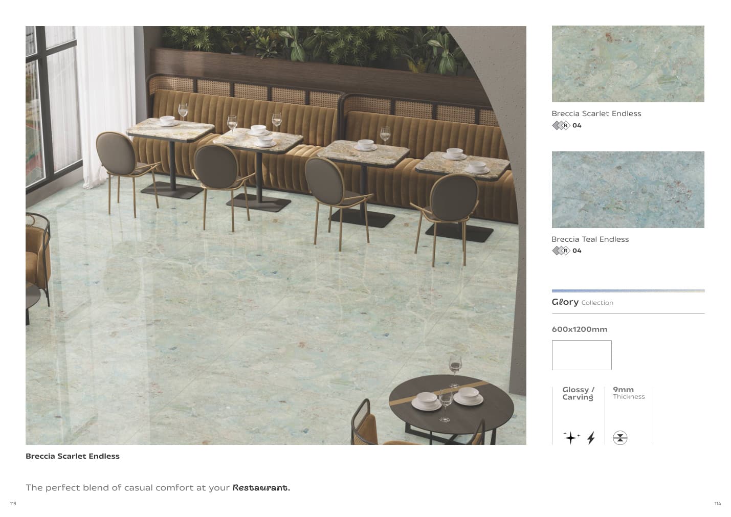 Glory Breccia Scarlet Endless 600x1200mm
